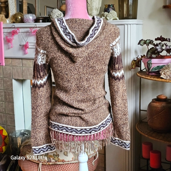 Gorgeous handmade mohair knit hoodie, size Extra Small - Small. - Picture 2 of 5